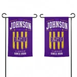 Lsu Tigers Garden Flag Custom Distressed Stripes Purple Best Selling