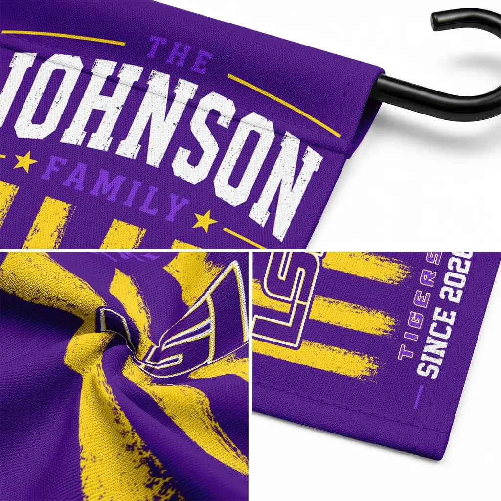 Lsu Tigers Garden Flag Custom Distressed Stripes Purple Latest Model Lsu Tigers Garden Flag Custom Distressed Stripes Purple Latest Model