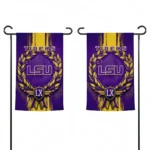 Lsu Tigers Garden Flag Custom Laurel Wreath Purple Best Selling