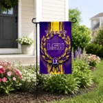 Lsu Tigers Garden Flag Custom Laurel Wreath Purple Best Selling