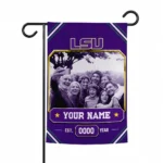LSU Tigers Garden Flag - Custom Photo Frame Purple