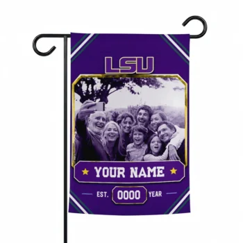LSU Tigers Garden Flag - Custom Photo Frame Purple