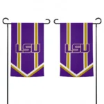 Lsu Tigers Garden Flag Customized Chevron Stripes Purple Best Selling
