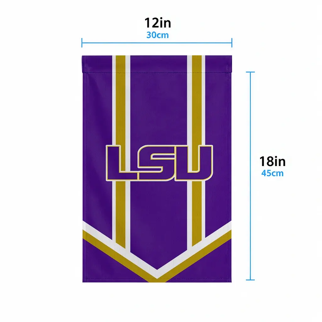 Lsu Tigers Garden Flag Customized Chevron Stripes Purple High Quality Lsu Tigers Garden Flag Customized Chevron Stripes Purple High Quality