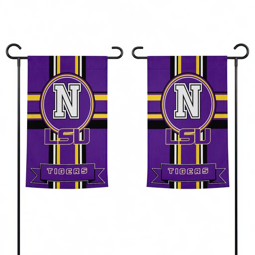 Lsu Tigers Garden Flag Customized Circle Medallion Purple Fashion Forward Lsu Tigers Garden Flag Customized Circle Medallion Purple Fashion Forward
