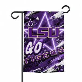 Lsu Tigers Garden Flag Personalized Glowing Star Purple Best Selling