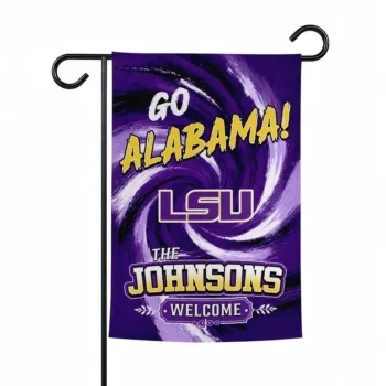 Lsu Tigers Garden Flag Personalized Swirl Vortex Purple Best Selling