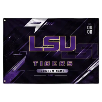 Lsu Tigers House Flag Custom Speed Slashes Purple Best Selling