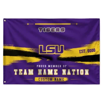 Lsu Tigers House Flag Customized Brushed Streaks Purple Best Selling