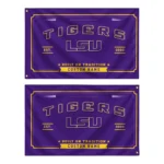 Lsu Tigers House Flag Customized Ornate Border Purple Best Selling