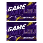 Lsu Tigers House Flag Personalized Action Streaks Purple Best Selling