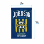 Marquette Golden Eagles Garden Flag Custom Distressed Stripes Blue Best Selling