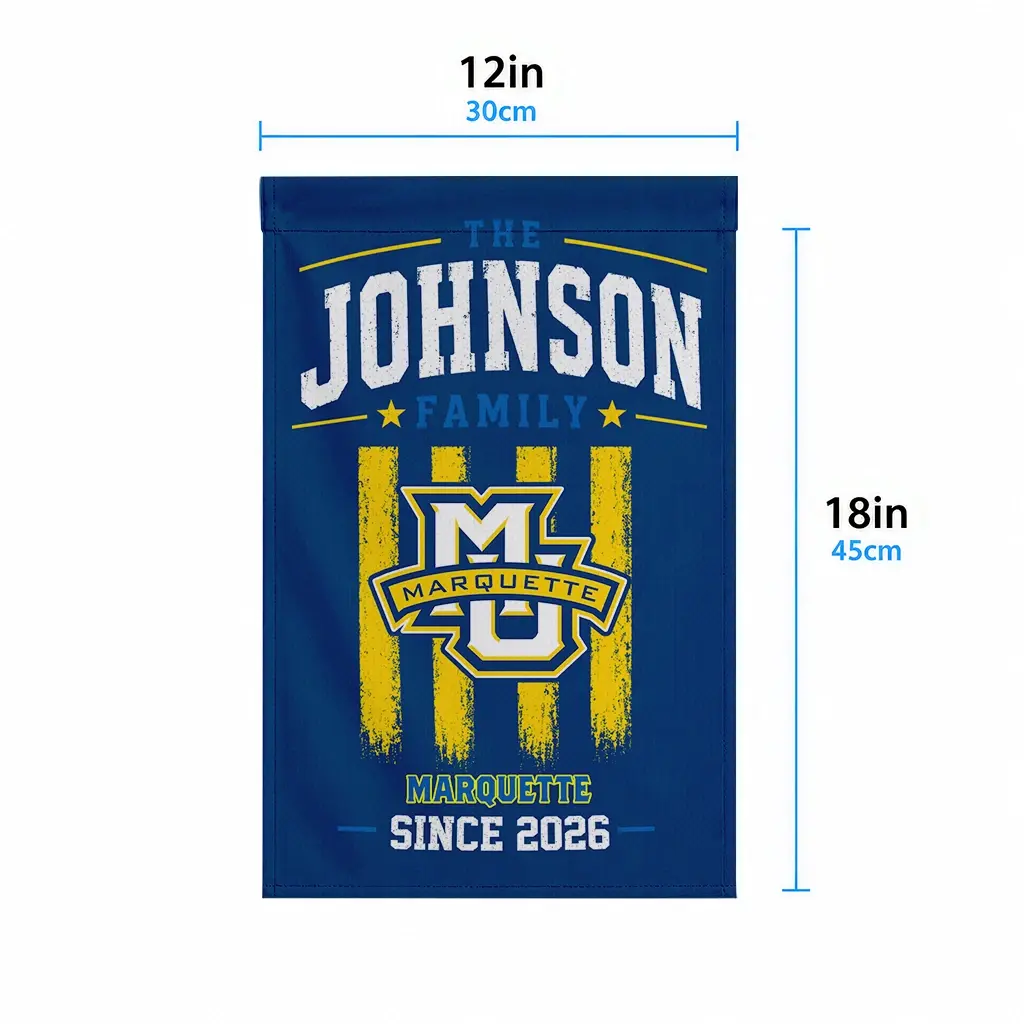 Marquette Golden Eagles Garden Flag Custom Distressed Stripes Blue High Quality Marquette Golden Eagles Garden Flag Custom Distressed Stripes Blue High Quality