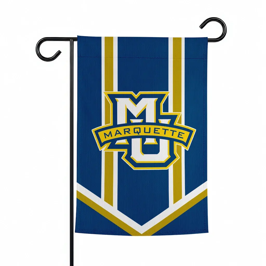 Marquette Golden Eagles Garden Flag Customized Chevron Stripes Blue Best Selling Marquette Golden Eagles Garden Flag Customized Chevron Stripes Blue Best Selling
