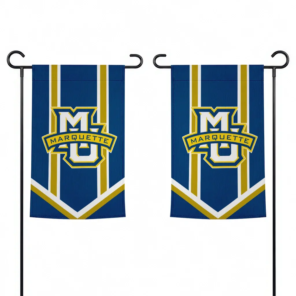 Marquette Golden Eagles Garden Flag Customized Chevron Stripes Blue Fashion Forward Marquette Golden Eagles Garden Flag Customized Chevron Stripes Blue Fashion Forward