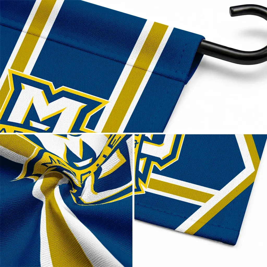 Marquette Golden Eagles Garden Flag Customized Chevron Stripes Blue Latest Model Marquette Golden Eagles Garden Flag Customized Chevron Stripes Blue Latest Model