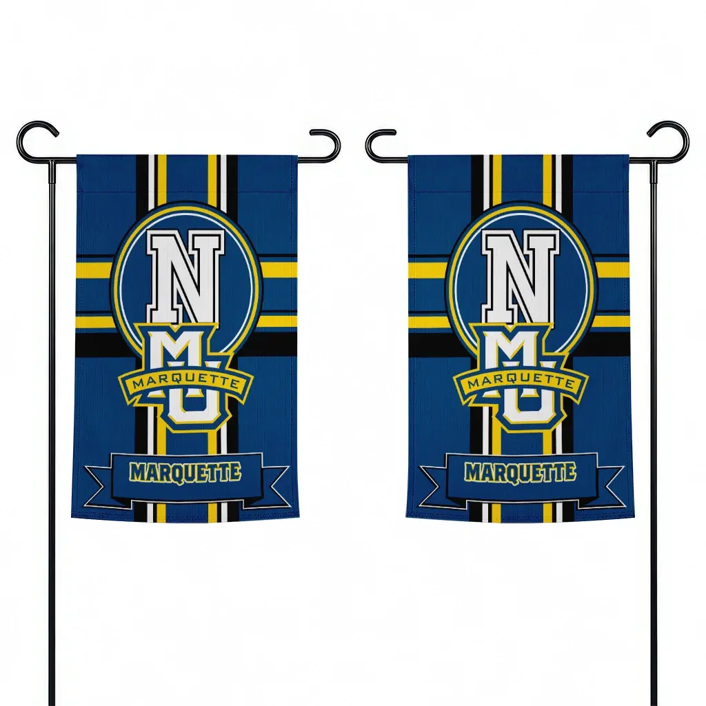 Marquette Golden Eagles Garden Flag Customized Circle Medallion Blue Fashion Forward Marquette Golden Eagles Garden Flag Customized Circle Medallion Blue Fashion Forward