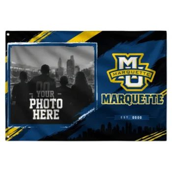 Marquette Golden Eagles House Flag Custom Framed Photo Blue Black Best Selling