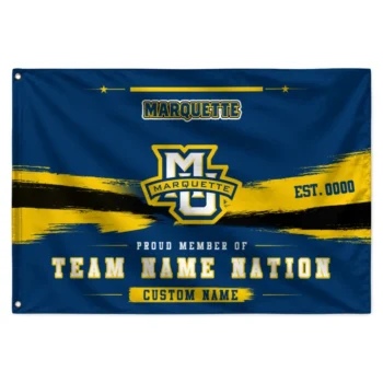 Marquette Golden Eagles House Flag Customized Brushed Streaks Blue Best Selling