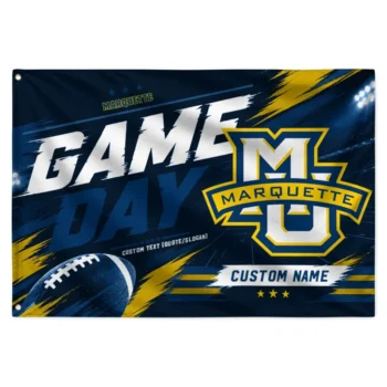 Marquette Golden Eagles House Flag Personalized Action Streaks Blue Best Selling