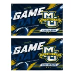 Marquette Golden Eagles House Flag Personalized Action Streaks Blue Best Selling