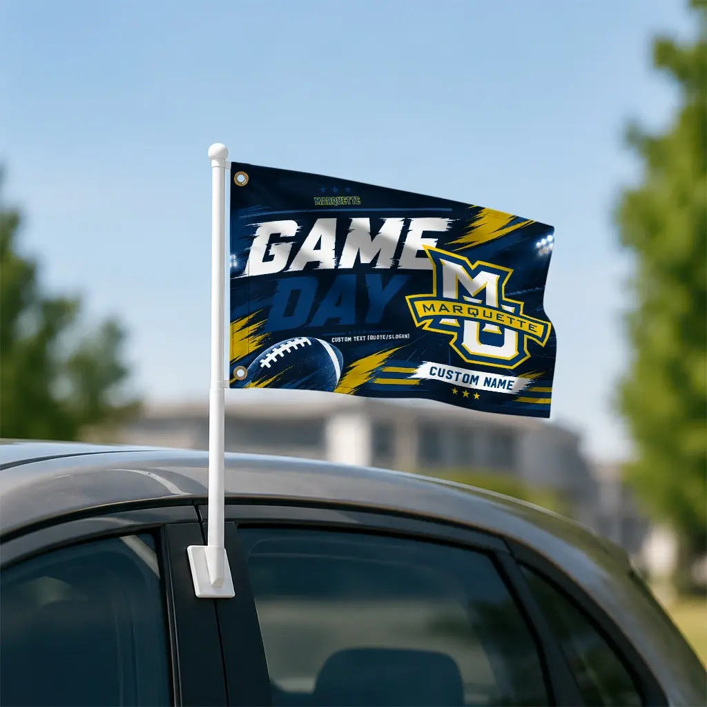 Marquette Golden Eagles House Flag Personalized Action Streaks Blue Latest Model Marquette Golden Eagles House Flag Personalized Action Streaks Blue Latest Model