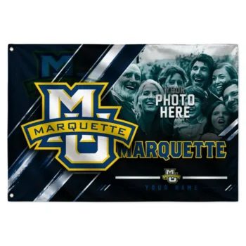 Marquette Golden Eagles House Flag Personalized Diagonal Stripes Blue Best Selling