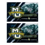 Marquette Golden Eagles House Flag Personalized Diagonal Stripes Blue Best Selling