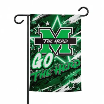 Marshall Thundering Herd Garden Flag Custom Glowing Star Green Best Selling