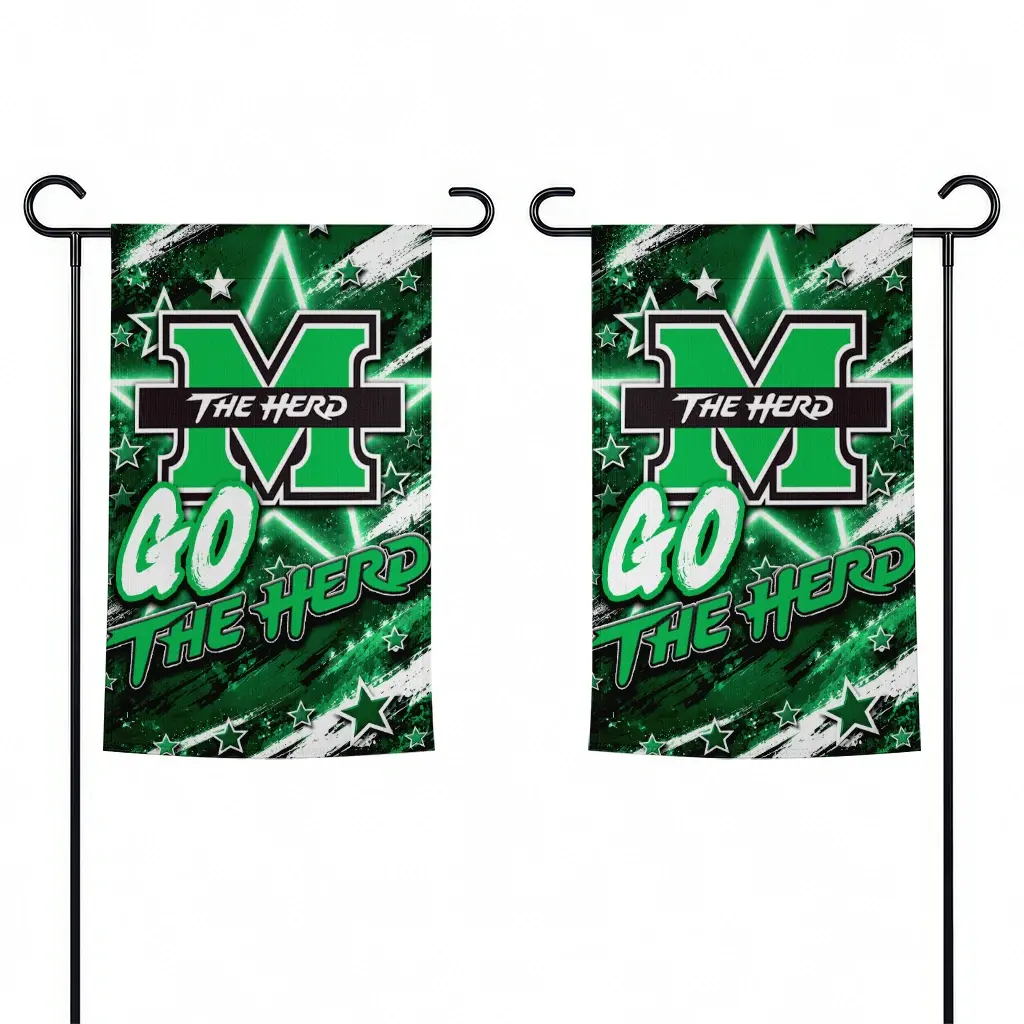 Marshall Thundering Herd Garden Flag Custom Glowing Star Green Fashion Forward Marshall Thundering Herd Garden Flag Custom Glowing Star Green Fashion Forward