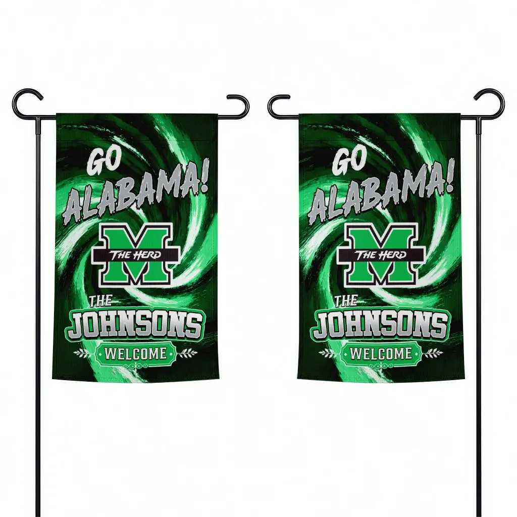 Marshall Thundering Herd Garden Flag Custom Swirl Vortex Green Fashion Forward Marshall Thundering Herd Garden Flag Custom Swirl Vortex Green Fashion Forward