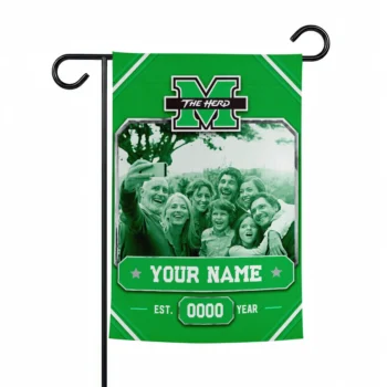 Marshall Thundering Herd Garden Flag - Customized Photo Frame Green