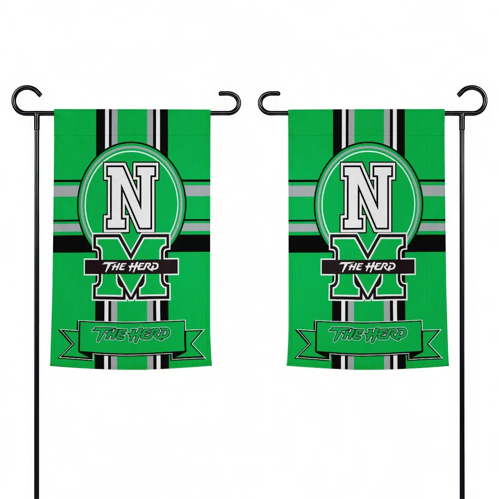 Marshall Thundering Herd Garden Flag Personalized Circle Medallion Green Fashion Forward Marshall Thundering Herd Garden Flag Personalized Circle Medallion Green Fashion Forward