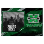 Marshall Thundering Herd House Flag Customized Framed Photo Green Black Best Selling