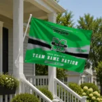 Marshall Thundering Herd House Flag Personalized Brushed Streaks Green Best Selling