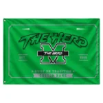 Marshall Thundering Herd House Flag Personalized Ornate Border Green Best Selling