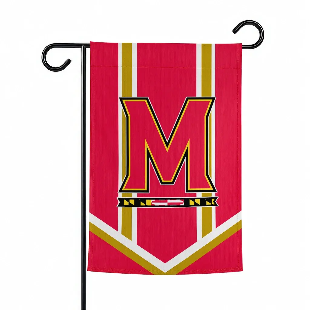 Maryland Terrapins Garden Flag Custom Chevron Stripes Red Best Selling Maryland Terrapins Garden Flag Custom Chevron Stripes Red Best Selling