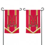 Maryland Terrapins Garden Flag Custom Chevron Stripes Red Best Selling