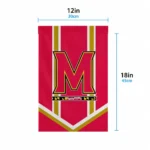 Maryland Terrapins Garden Flag Custom Chevron Stripes Red Best Selling