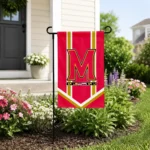 Maryland Terrapins Garden Flag Custom Chevron Stripes Red Best Selling
