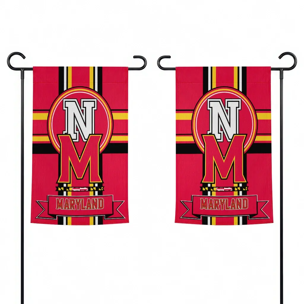 Maryland Terrapins Garden Flag Custom Circle Medallion Red Fashion Forward Maryland Terrapins Garden Flag Custom Circle Medallion Red Fashion Forward