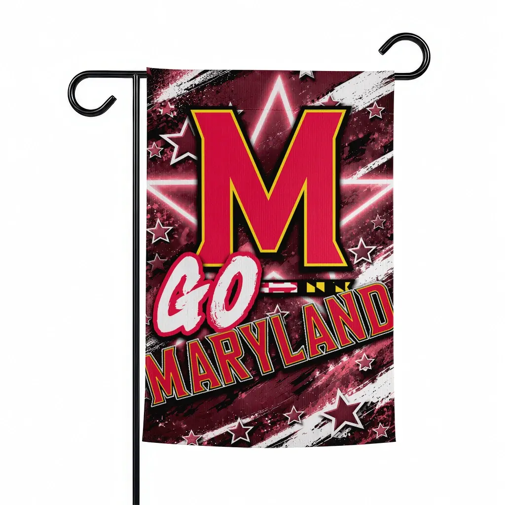Maryland Terrapins Garden Flag Customized Glowing Star Red Best Selling Maryland Terrapins Garden Flag Customized Glowing Star Red Best Selling