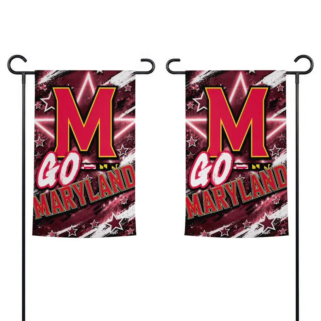 Maryland Terrapins Garden Flag Customized Glowing Star Red Fashion Forward Maryland Terrapins Garden Flag Customized Glowing Star Red Fashion Forward