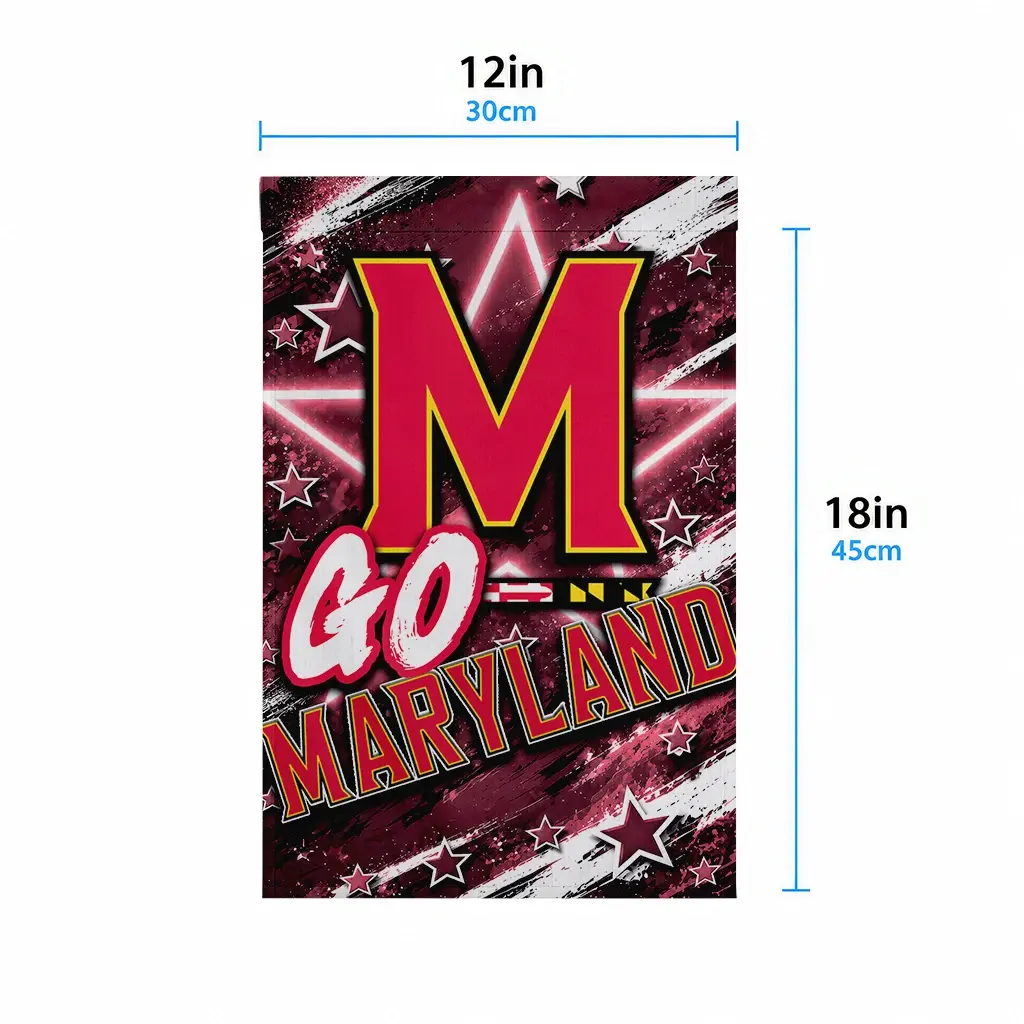 Maryland Terrapins Garden Flag Customized Glowing Star Red High Quality Maryland Terrapins Garden Flag Customized Glowing Star Red High Quality