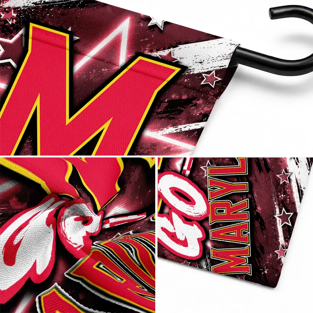 Maryland Terrapins Garden Flag Customized Glowing Star Red Latest Model Maryland Terrapins Garden Flag Customized Glowing Star Red Latest Model