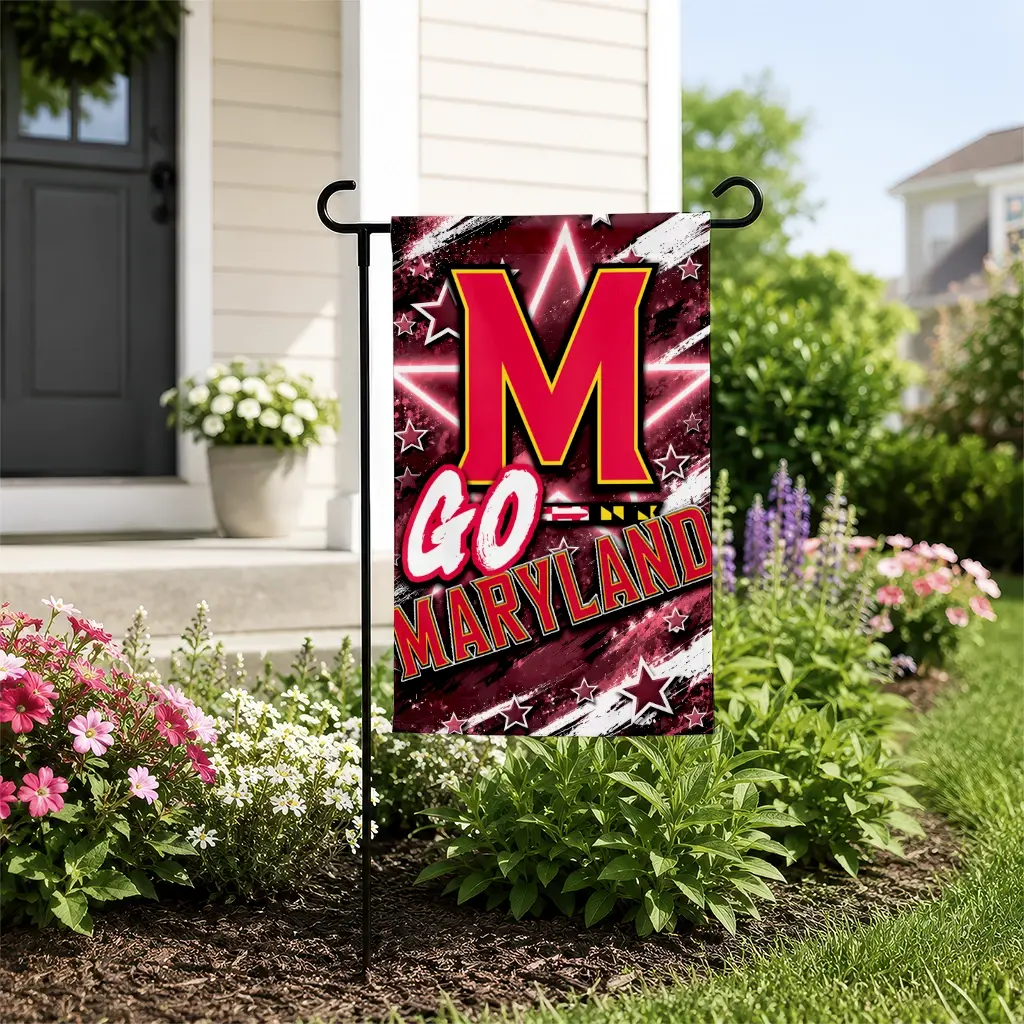 Maryland Terrapins Garden Flag Customized Glowing Star Red New Arrival Maryland Terrapins Garden Flag Customized Glowing Star Red New Arrival