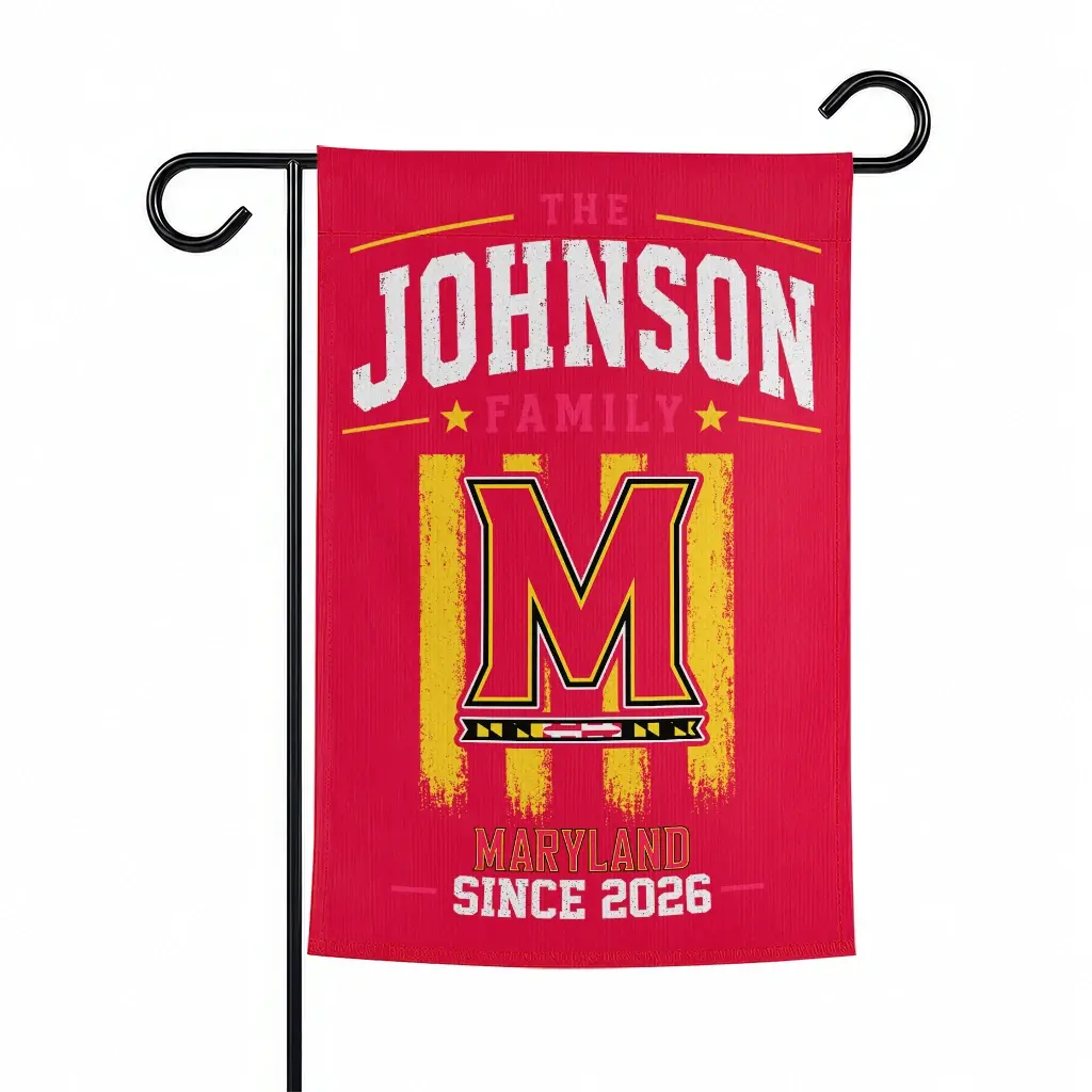 Maryland Terrapins Garden Flag Personalized Distressed Stripes Red Best Selling Maryland Terrapins Garden Flag Personalized Distressed Stripes Red Best Selling