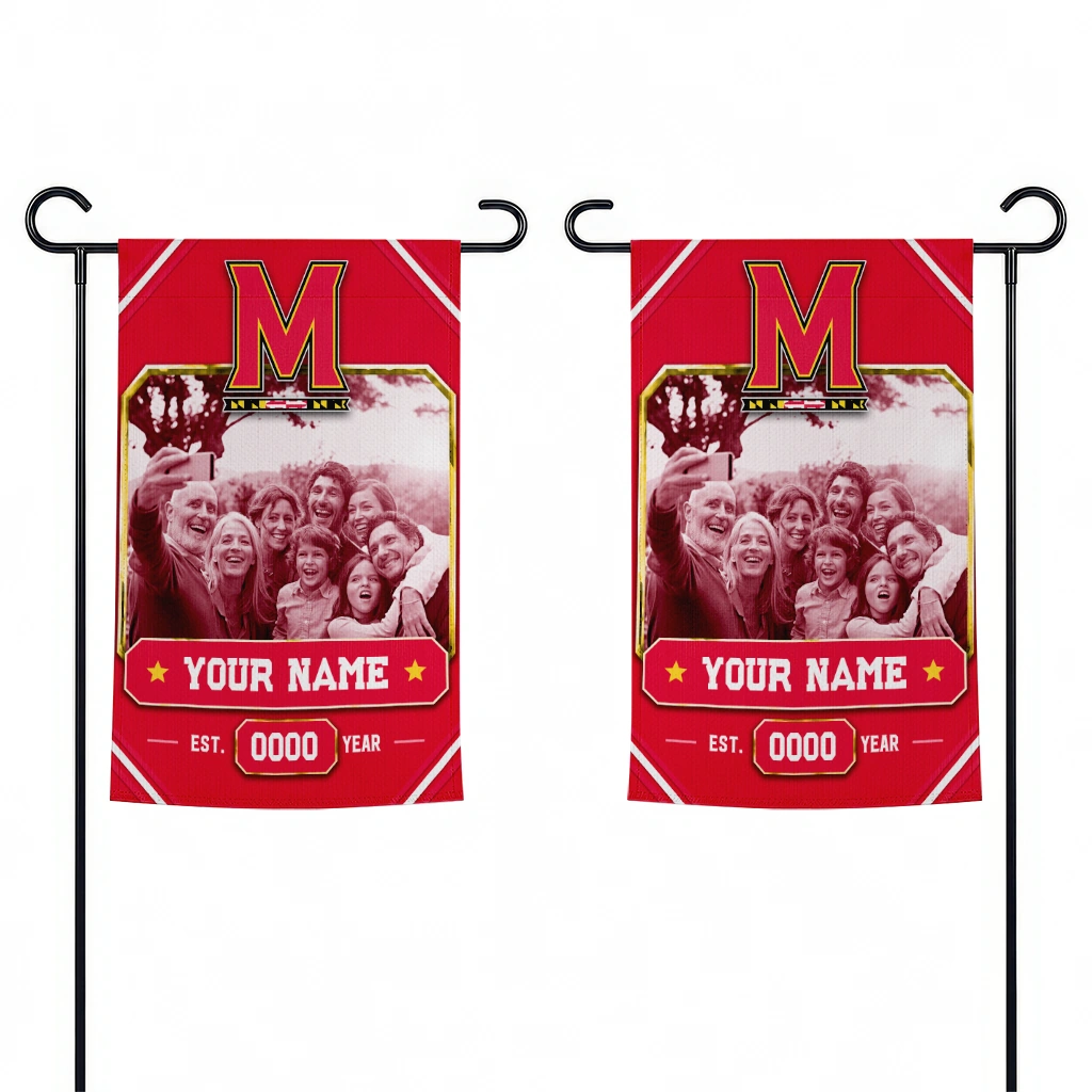 maryland-terrapins-garden-flag-personalized-photo-frame-red-fashion-forward.webp