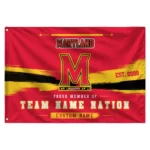 Maryland Terrapins House Flag Custom Brushed Streaks Red Best Selling