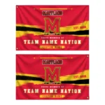 Maryland Terrapins House Flag Custom Brushed Streaks Red Best Selling